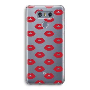 CaseCompany Lips: LG G6 Transparant Hoesje
