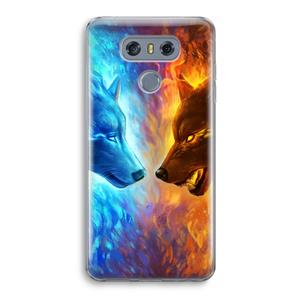 CaseCompany Fire & Ice: LG G6 Transparant Hoesje