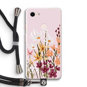 Painted wildflowers: Pixel 3 XL Transparant Hoesje met koord