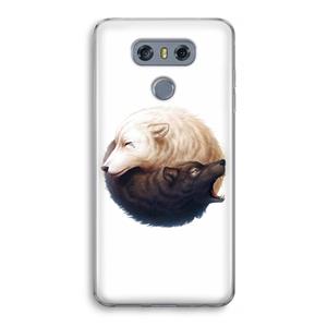 CaseCompany Yin Yang Wolves: LG G6 Transparant Hoesje