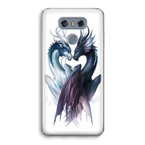 CaseCompany Yin Yang Dragons: LG G6 Transparant Hoesje