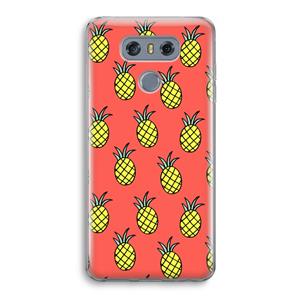 CaseCompany Ananas: LG G6 Transparant Hoesje