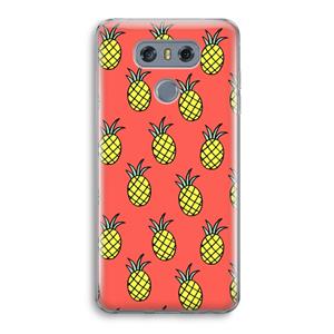 CaseCompany Ananas: LG G6 Transparant Hoesje