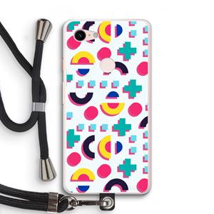 CaseCompany 8-bit N°2: Pixel 3 XL Transparant Hoesje met koord