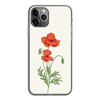 CaseCompany Red poppy: iPhone 11 Pro Transparant Hoesje
