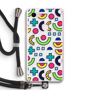CaseCompany 8-bit N°6: Pixel 3 XL Transparant Hoesje met koord