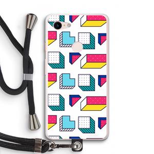 CaseCompany 8-bit N°7: Pixel 3 XL Transparant Hoesje met koord