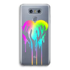 CaseCompany Hold My Heart: LG G6 Transparant Hoesje