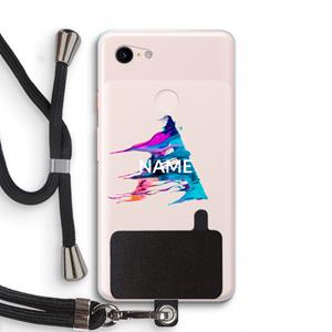 CaseCompany Abstract Spectrum: Pixel 3 XL Transparant Hoesje met koord