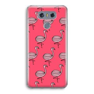 CaseCompany Flamingo: LG G6 Transparant Hoesje