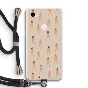 CaseCompany You're so golden: Pixel 3 XL Transparant Hoesje met koord