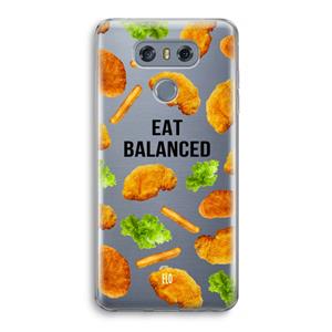 CaseCompany Eat Balanced: LG G6 Transparant Hoesje