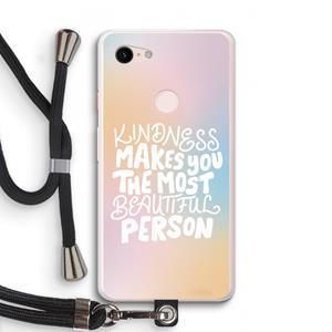 CaseCompany The prettiest: Pixel 3 XL Transparant Hoesje met koord