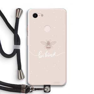 CaseCompany Be(e) kind: Pixel 3 XL Transparant Hoesje met koord