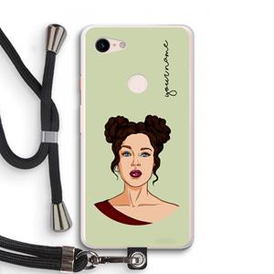 CaseCompany Pop-Art Creator: Pixel 3 XL Transparant Hoesje met koord