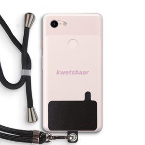 CaseCompany kwetsbaar: Pixel 3 XL Transparant Hoesje met koord