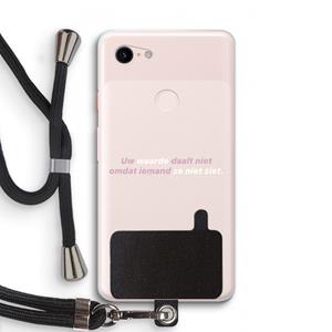 CaseCompany uw waarde daalt niet: Pixel 3 XL Transparant Hoesje met koord