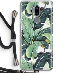 CaseCompany Bananenbladeren: LG G7 Thinq Transparant Hoesje met koord
