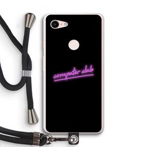 CaseCompany Vice Black: Pixel 3 XL Transparant Hoesje met koord