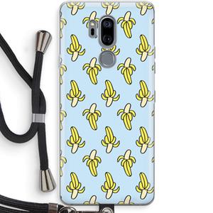 CaseCompany Bananas: LG G7 Thinq Transparant Hoesje met koord