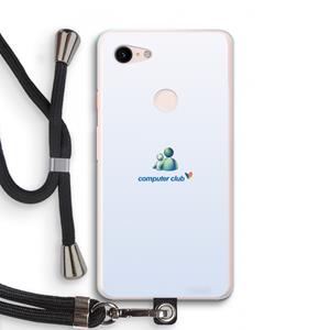 CaseCompany MSN: Pixel 3 XL Transparant Hoesje met koord