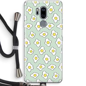 CaseCompany Spiegeleitjes: LG G7 Thinq Transparant Hoesje met koord