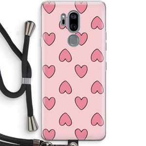 CaseCompany Ondersteboven verliefd: LG G7 Thinq Transparant Hoesje met koord