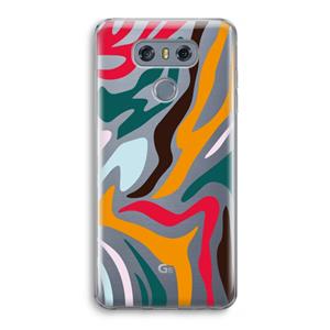 CaseCompany Colored Zebra: LG G6 Transparant Hoesje