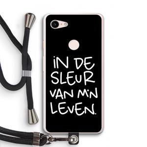 CaseCompany De Sleur: Pixel 3 XL Transparant Hoesje met koord