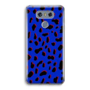 CaseCompany Blue Leopard: LG G6 Transparant Hoesje