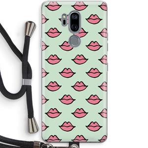 CaseCompany Lipjes: LG G7 Thinq Transparant Hoesje met koord