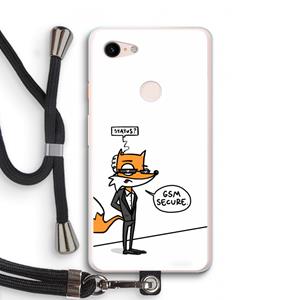 CaseCompany GSM secure: Pixel 3 XL Transparant Hoesje met koord