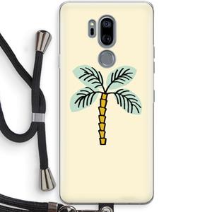 CaseCompany Palmboom: LG G7 Thinq Transparant Hoesje met koord
