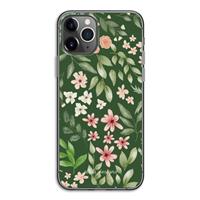CaseCompany Botanical green sweet flower heaven: iPhone 11 Pro Transparant Hoesje