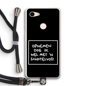 CaseCompany Schotelvod: Pixel 3 XL Transparant Hoesje met koord