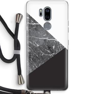 CaseCompany Combinatie marmer: LG G7 Thinq Transparant Hoesje met koord