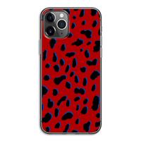CaseCompany Red Leopard: iPhone 11 Pro Transparant Hoesje