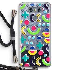 CaseCompany 8-bit N°1: LG G6 Transparant Hoesje met koord