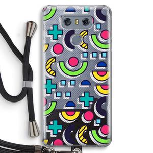 CaseCompany 8-bit N°6: LG G6 Transparant Hoesje met koord