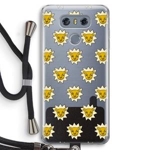 CaseCompany Leeuwenkoppen: LG G6 Transparant Hoesje met koord