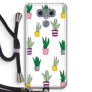 CaseCompany Sanseveria: LG G6 Transparant Hoesje met koord