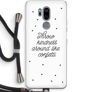CaseCompany Confetti: LG G7 Thinq Transparant Hoesje met koord