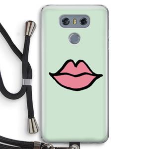 CaseCompany Kusje: LG G6 Transparant Hoesje met koord