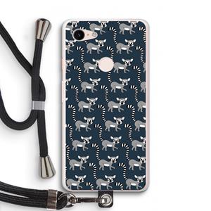 CaseCompany Makis: Pixel 3 XL Transparant Hoesje met koord