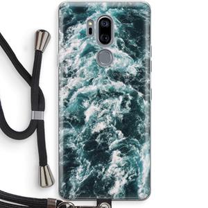 CaseCompany Zee golf: LG G7 Thinq Transparant Hoesje met koord