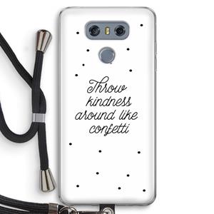CaseCompany Confetti: LG G6 Transparant Hoesje met koord