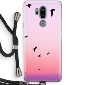 CaseCompany Fly away: LG G7 Thinq Transparant Hoesje met koord