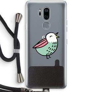 CaseCompany Birdy: LG G7 Thinq Transparant Hoesje met koord