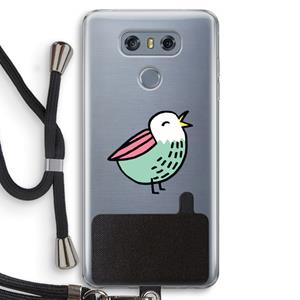 CaseCompany Birdy: LG G6 Transparant Hoesje met koord