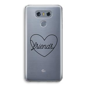 CaseCompany Friends heart black: LG G6 Transparant Hoesje